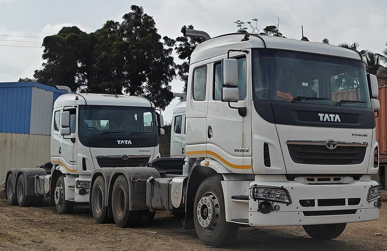 Tata Prima trucks ready for transport